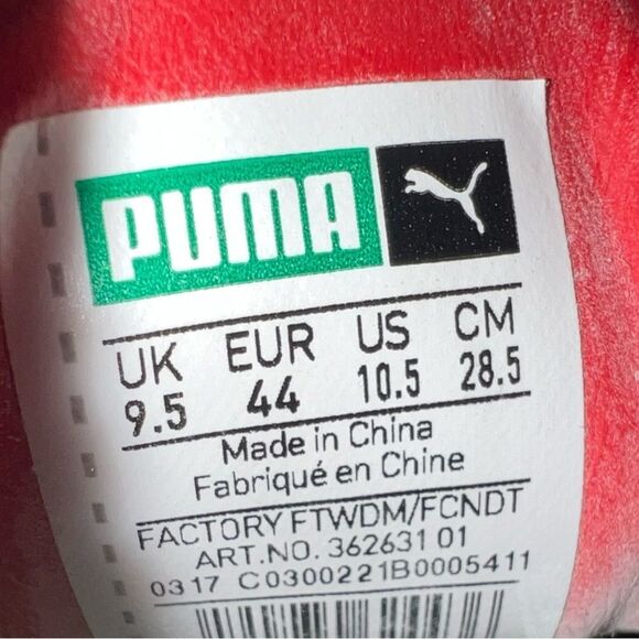 Puma Clyde GCC Men’s Size US 10.5 Black/Red 'Made In Italy' - Picture 10 of 10